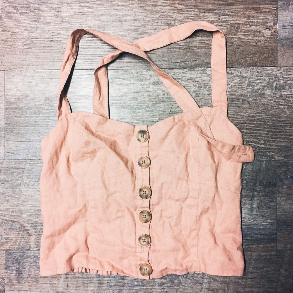 Peach Crop Top